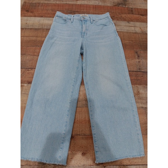 Madewell Denim - Madewell The Perfect Vintage Wide Leg Jean Womens Size 29 Blue Denim Crop 2437